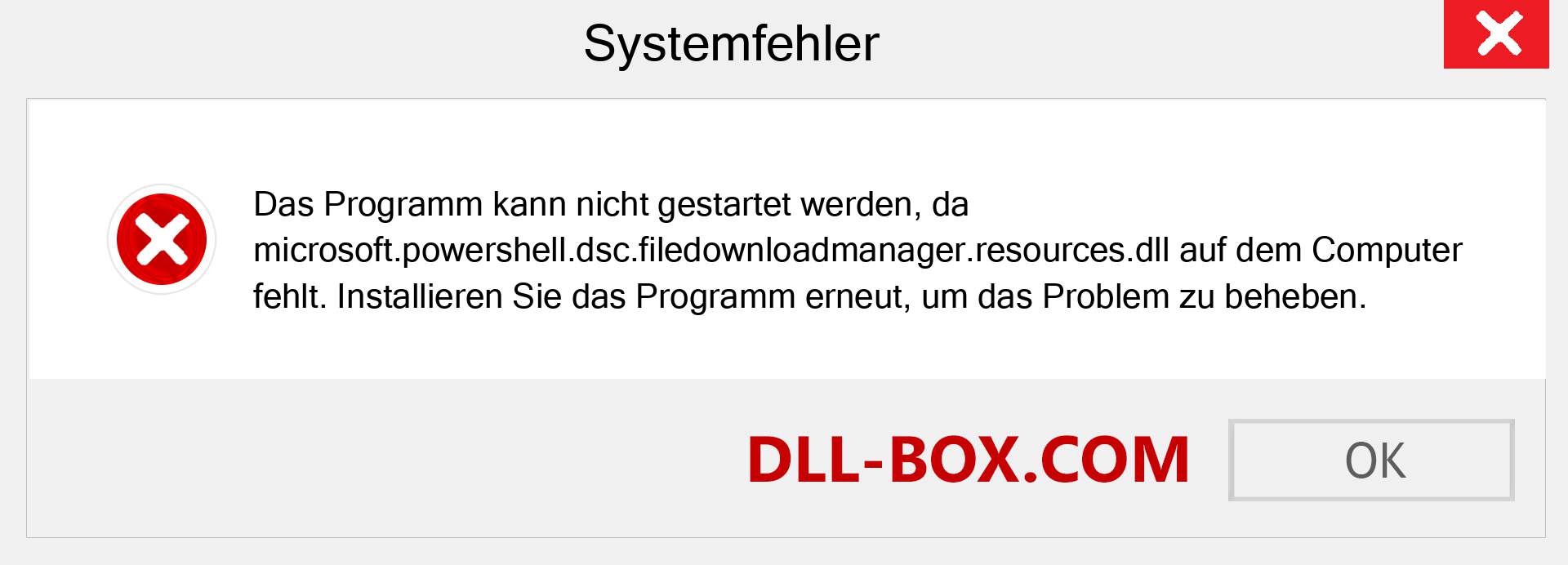 microsoft.powershell.dsc.filedownloadmanager.resources.dll-Datei fehlt?. Download für Windows 7, 8, 10 - Fix microsoft.powershell.dsc.filedownloadmanager.resources dll Missing Error unter Windows, Fotos, Bildern